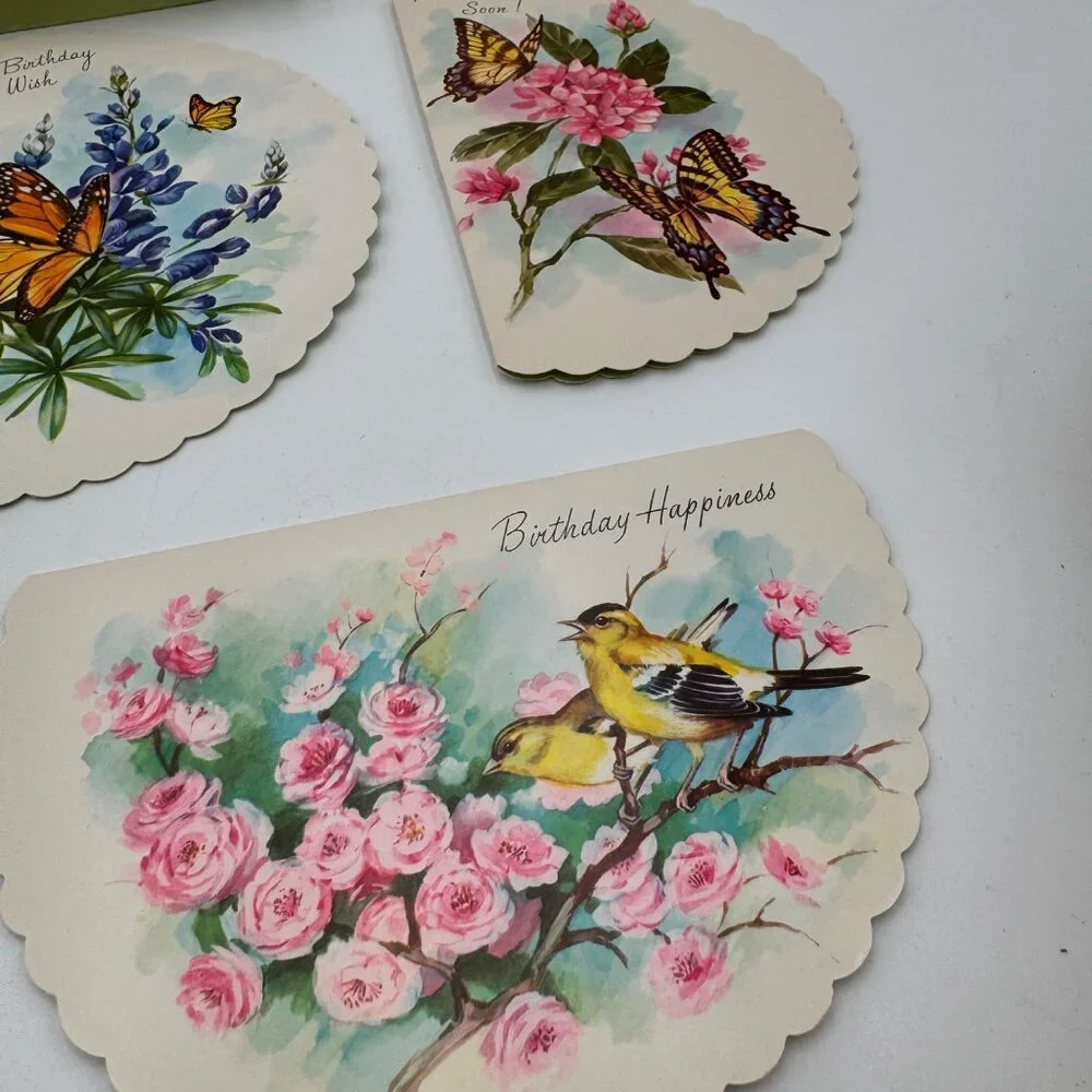 Vintage Greeting card partial set original box 60s 70s